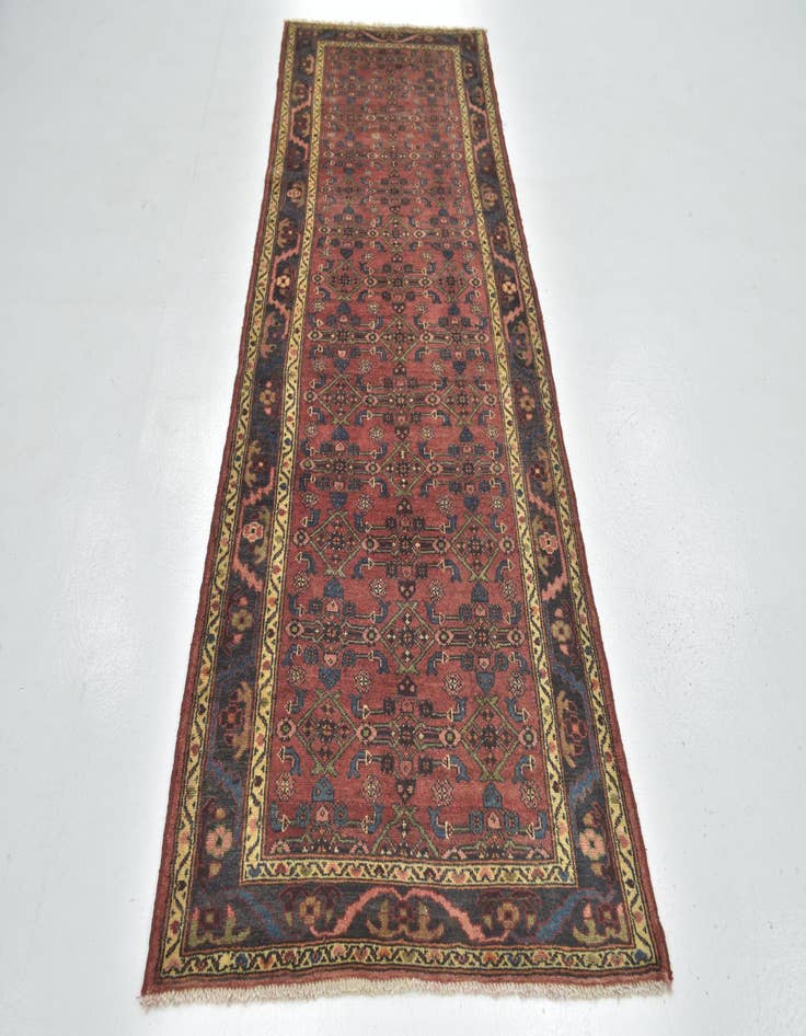 Detail image of 3' 4 x 9' 9 Hand Knotted Shahsavand Persian Wool Runner Rug