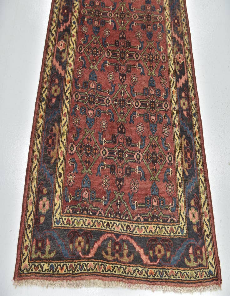 Detail image of 3' 4 x 9' 9 Hand Knotted Shahsavand Persian Wool Runner Rug