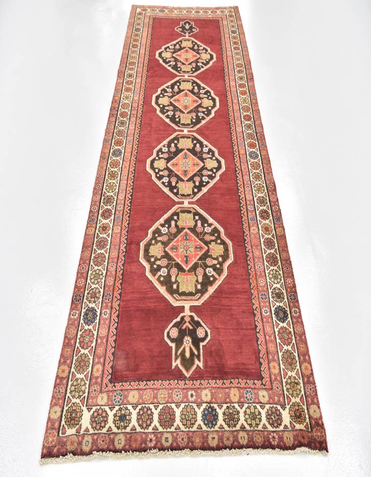 Detail image of  4' x 9' 10  Hand Knotted Shahsavand Persian Wool Runner Rug