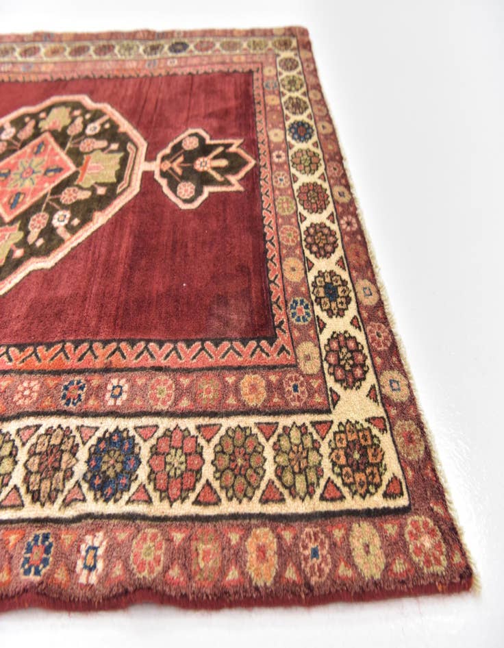 Detail image of  4' x 9' 10  Hand Knotted Shahsavand Persian Wool Runner Rug