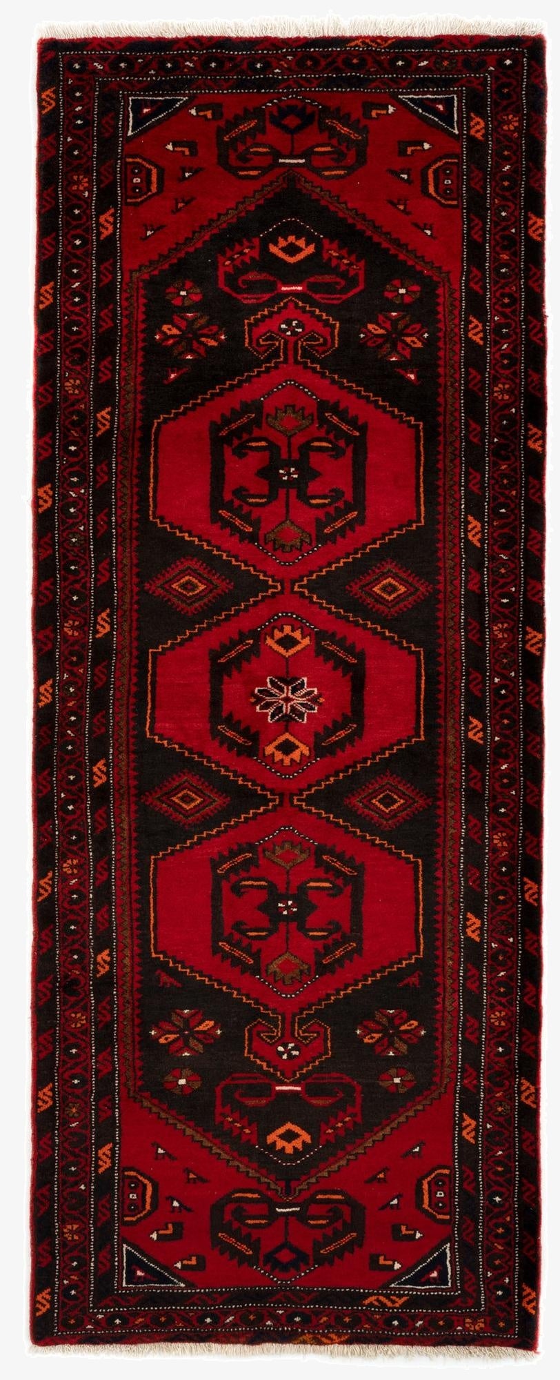  3' 9 x 9' 7  Hand Knotted Shasaran Persian Wool Runner Rug