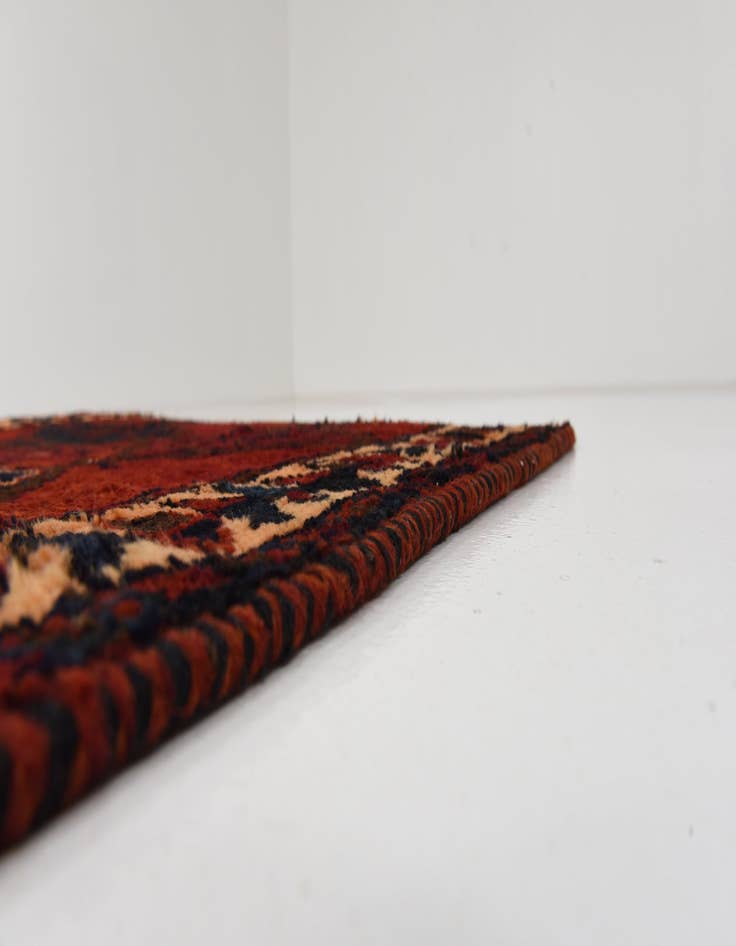 Detail image of  3' 7 x 12' 2  Hand Knotted Shiraz-Lori Persian Wool Runner Rug