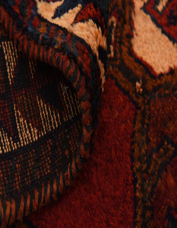 Detail image of  3' 7 x 12' 2  Hand Knotted Shiraz-Lori Persian Wool Runner Rug