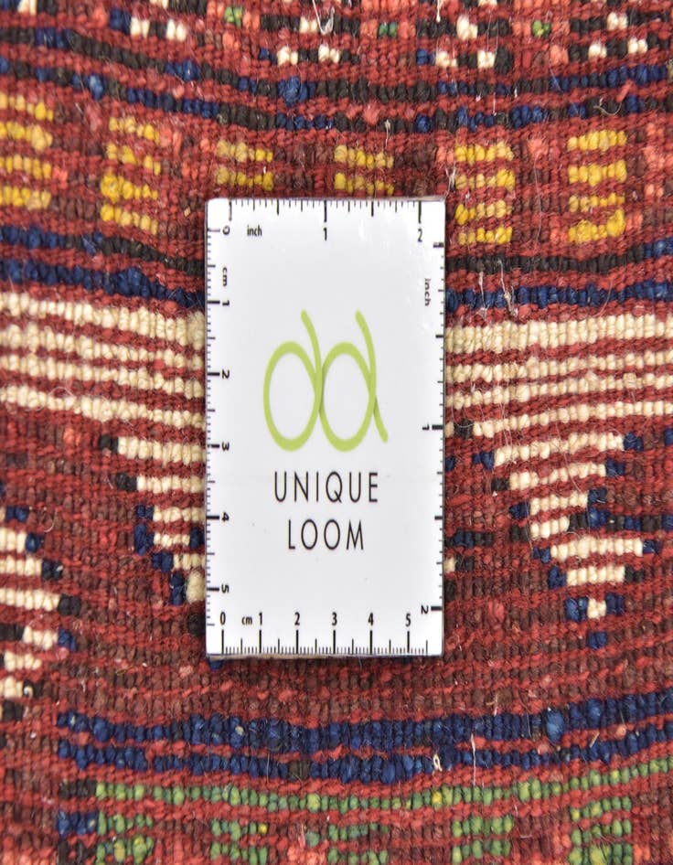 Detail image of  4' x 7' 7  Hand Knotted Shiraz-Lori Persian Wool Runner Rug