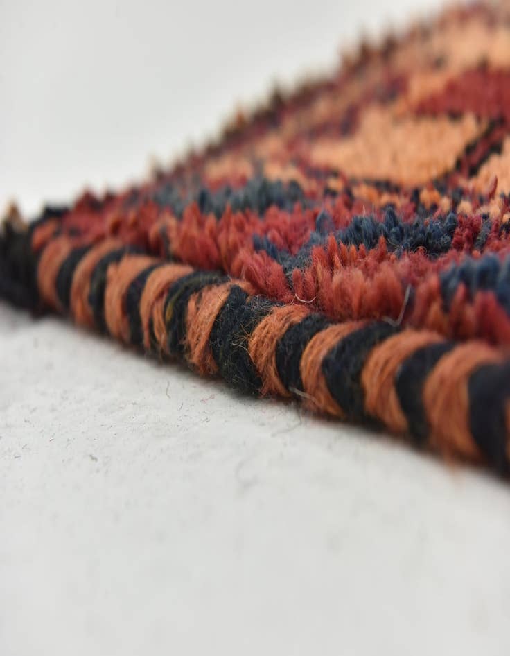 Detail image of  4' 3 x 12' 5  Hand Knotted Shiraz-Lori Persian Wool Runner Rug