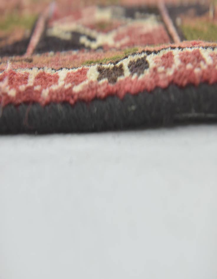 Detail image of  4' x 9' 8  Hand Knotted Shiraz Persian Wool Runner Rug