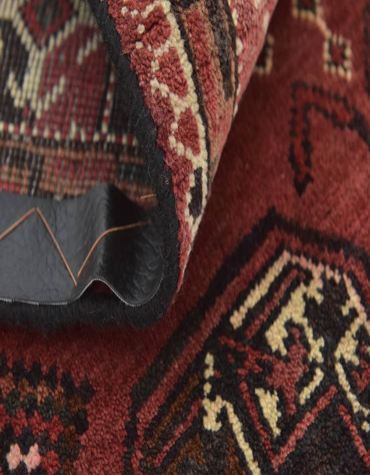 Detail image of  4' x 9' 8  Hand Knotted Shiraz Persian Wool Runner Rug