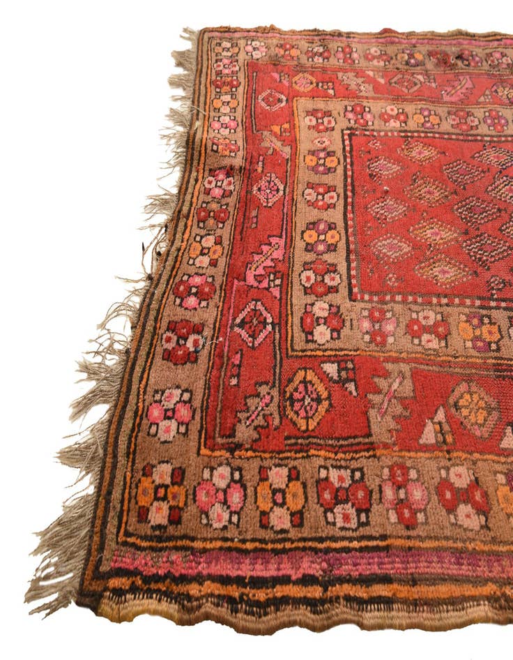 Detail image of  4' 1 x 14' 10  Hand Knotted Shiraz Persian Wool Runner Rug