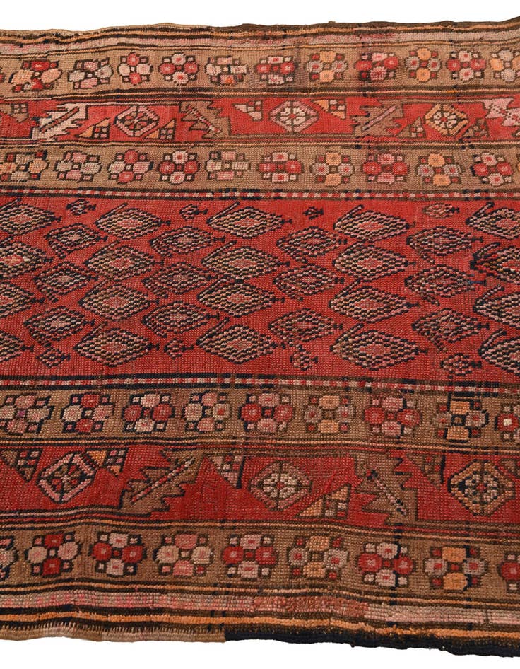 Detail image of  4' 1 x 14' 10  Hand Knotted Shiraz Persian Wool Runner Rug