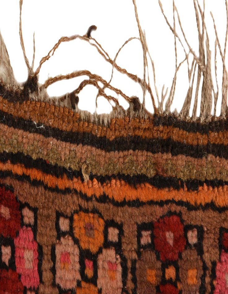 Detail image of  4' 1 x 14' 10  Hand Knotted Shiraz Persian Wool Runner Rug