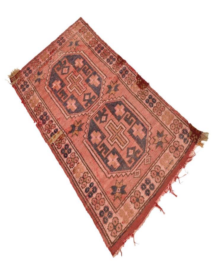 Detail image of  2' 3 x 4' 3  Hand Knotted Shiraz Persian Wool Runner Rug