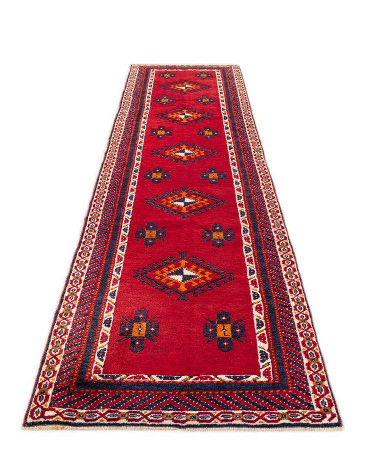 Detail image of  2' 7 x 9' 10  Hand Knotted Shiraz Wool Runner Rug