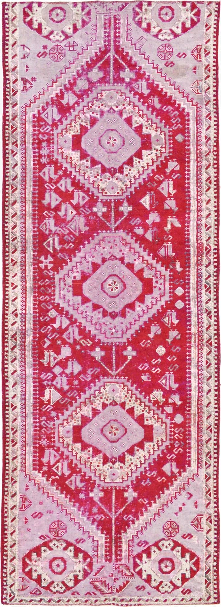  3' 11 x 11' 5  Hand Knotted Shiraz Persian Wool Runner Rug