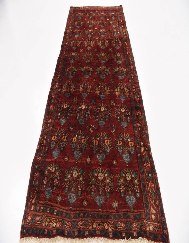 Detail image of  4' 4 x 9' 6  Hand Knotted Sirjan Persian Wool Runner Rug