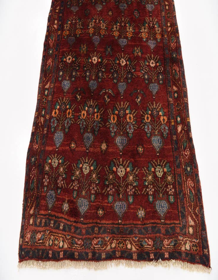 Detail image of  4' 4 x 9' 6  Hand Knotted Sirjan Persian Wool Runner Rug