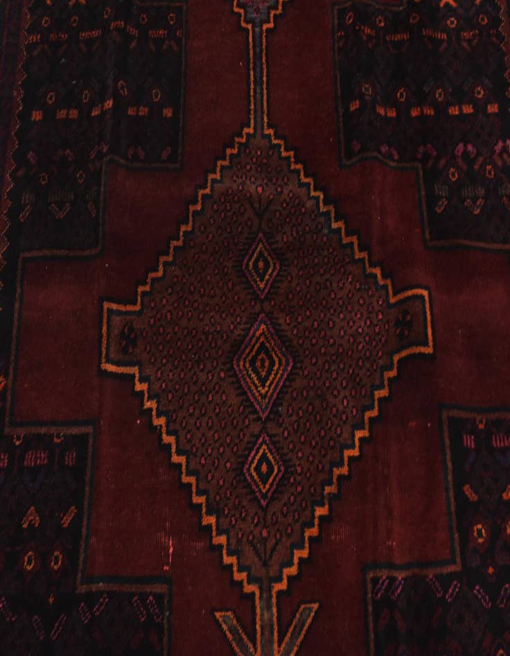 Detail image of  4' 8 x 12' 4  Hand Knotted Sirjan Persian Wool Runner Rug