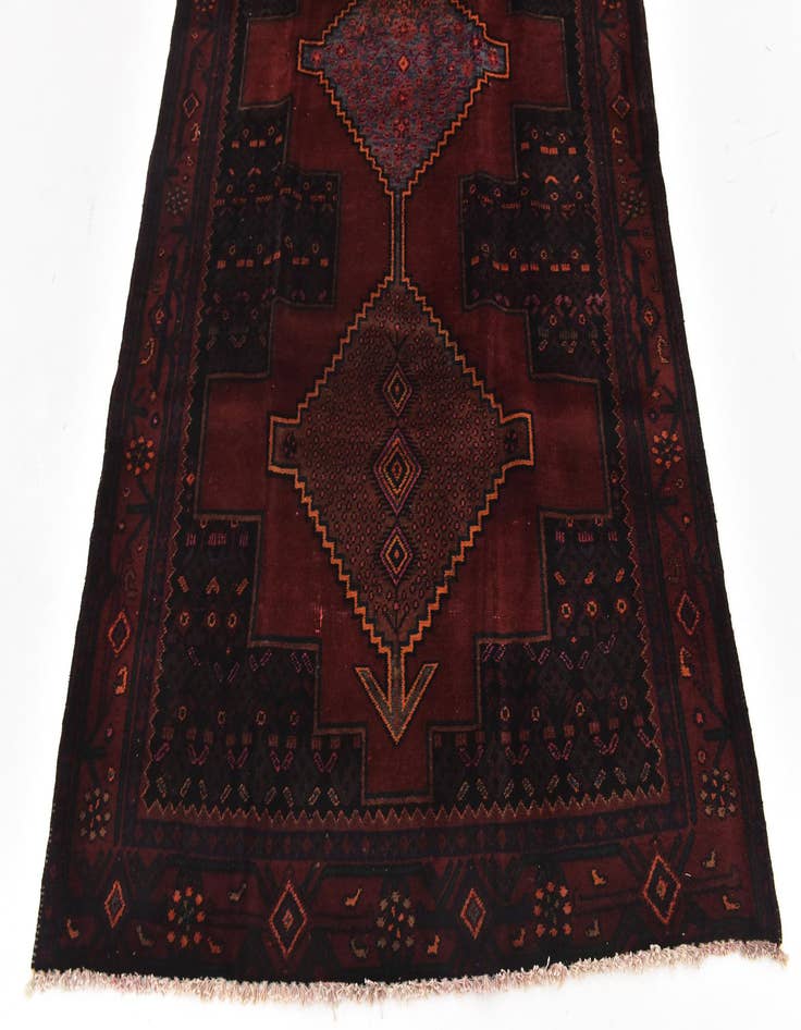 Detail image of  4' 8 x 12' 4  Hand Knotted Sirjan Persian Wool Runner Rug