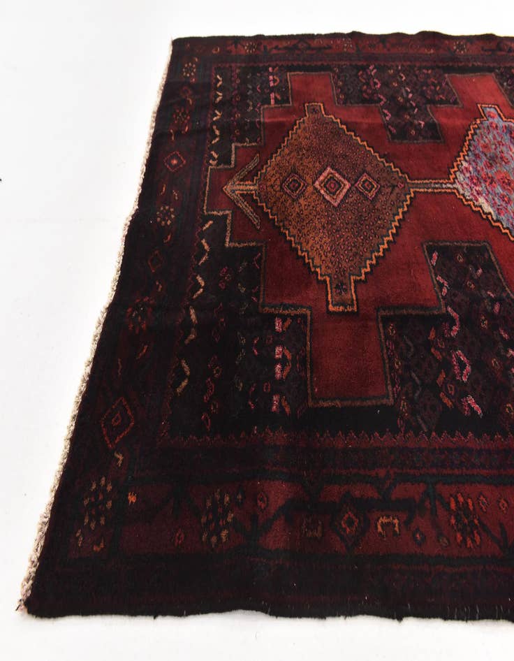Detail image of  4' 8 x 12' 4  Hand Knotted Sirjan Persian Wool Runner Rug
