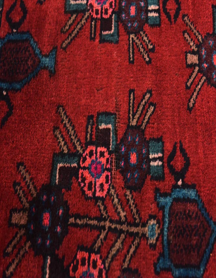 Detail image of  4' 3 x 10'  Hand Knotted Sirjan Persian Wool Runner Rug