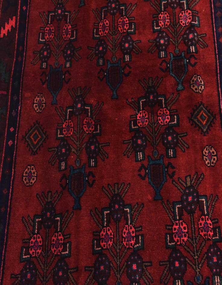 Detail image of  4' 3 x 10'  Hand Knotted Sirjan Persian Wool Runner Rug