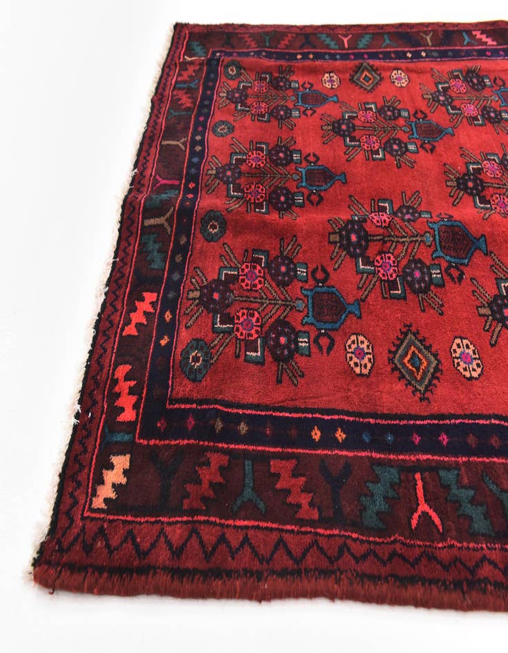Detail image of  4' 3 x 10'  Hand Knotted Sirjan Persian Wool Runner Rug