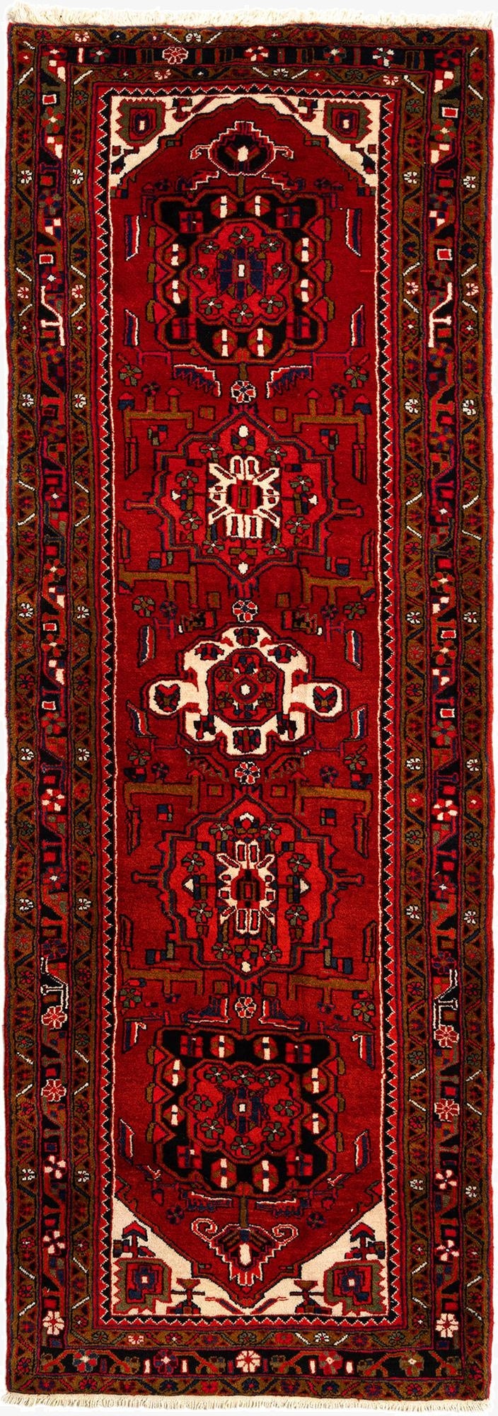  3' 10 x 11' 1 Sirjan Wool Runner Rug