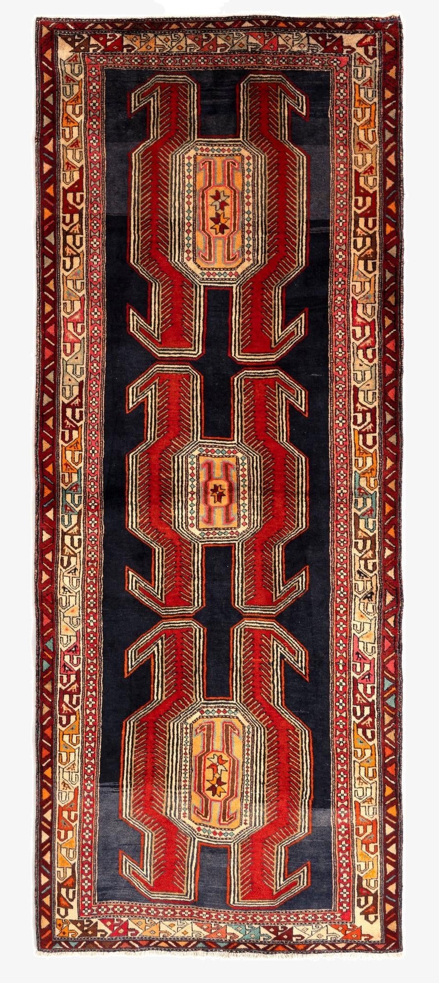  4' 1 x 10' 8 Sirjan Wool Runner Rug