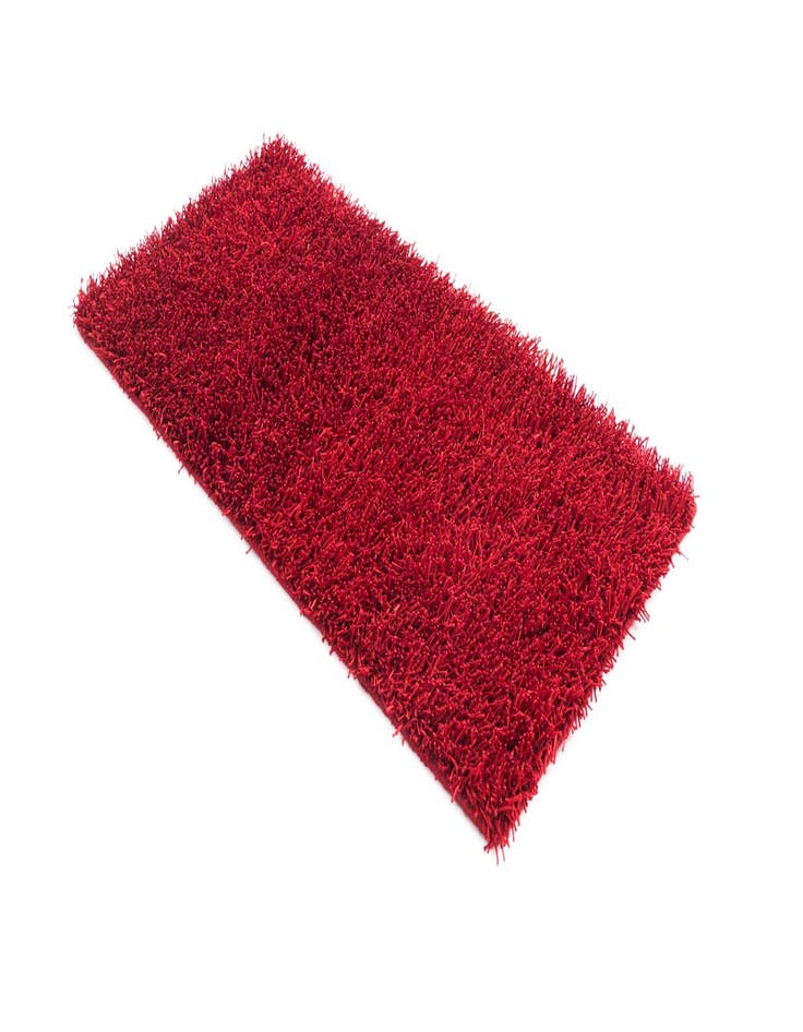 Detail image of  2' 4 x 4' 8  Hand Knotted Solid Shag Oriental Runner Rug