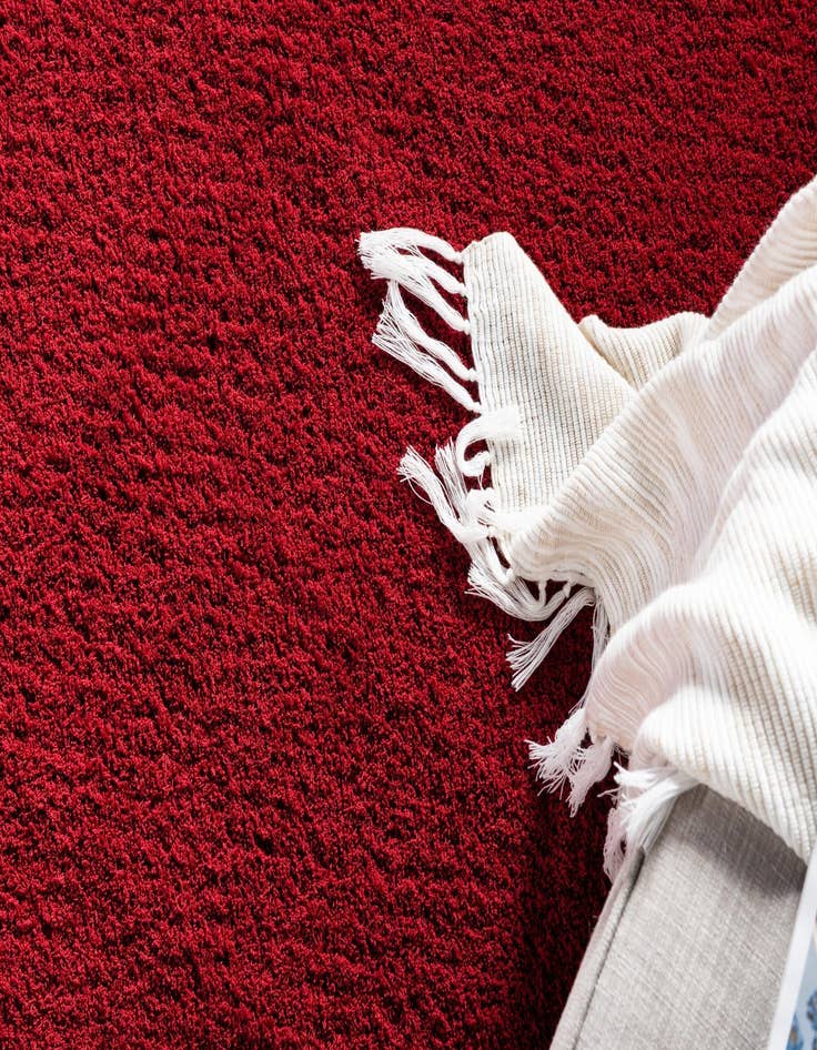 Detail image of  2' x 6' 9 Solid Shag Runner Rug