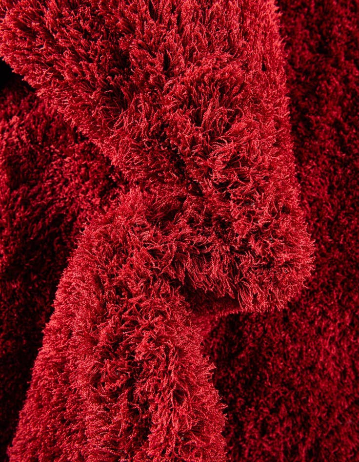 Detail image of  2' x 6' 9 Solid Shag Runner Rug