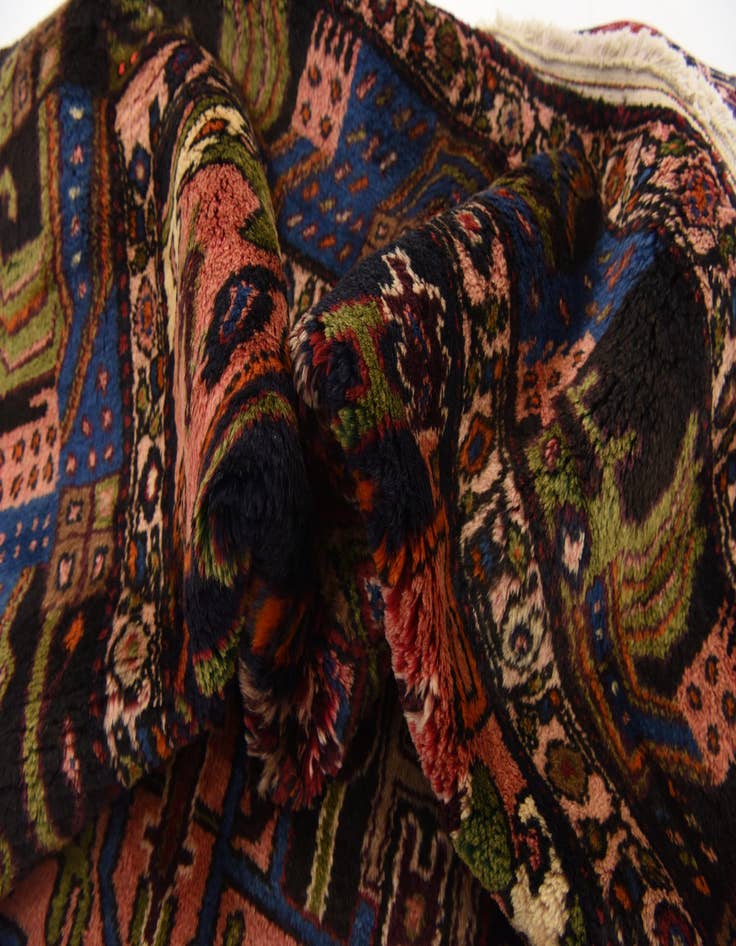 Detail image of  4' 8 x 9' 9  Hand Knotted Songhor Persian Wool Runner Rug