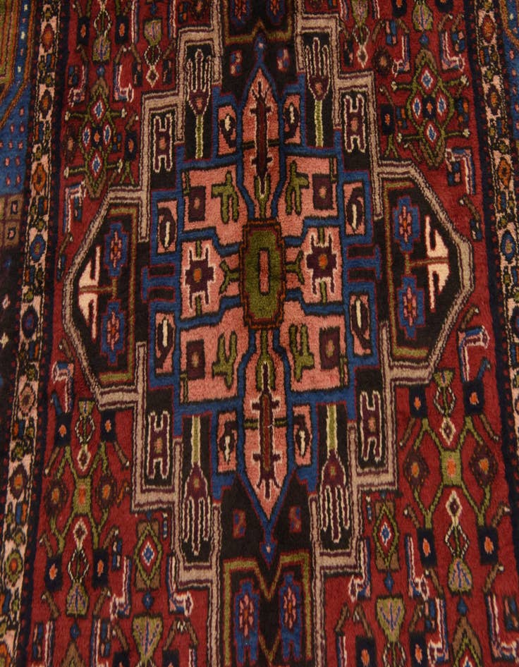 Detail image of  4' 8 x 9' 9  Hand Knotted Songhor Persian Wool Runner Rug