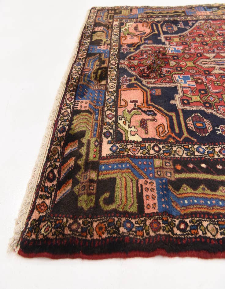 Detail image of  4' 8 x 9' 9  Hand Knotted Songhor Persian Wool Runner Rug