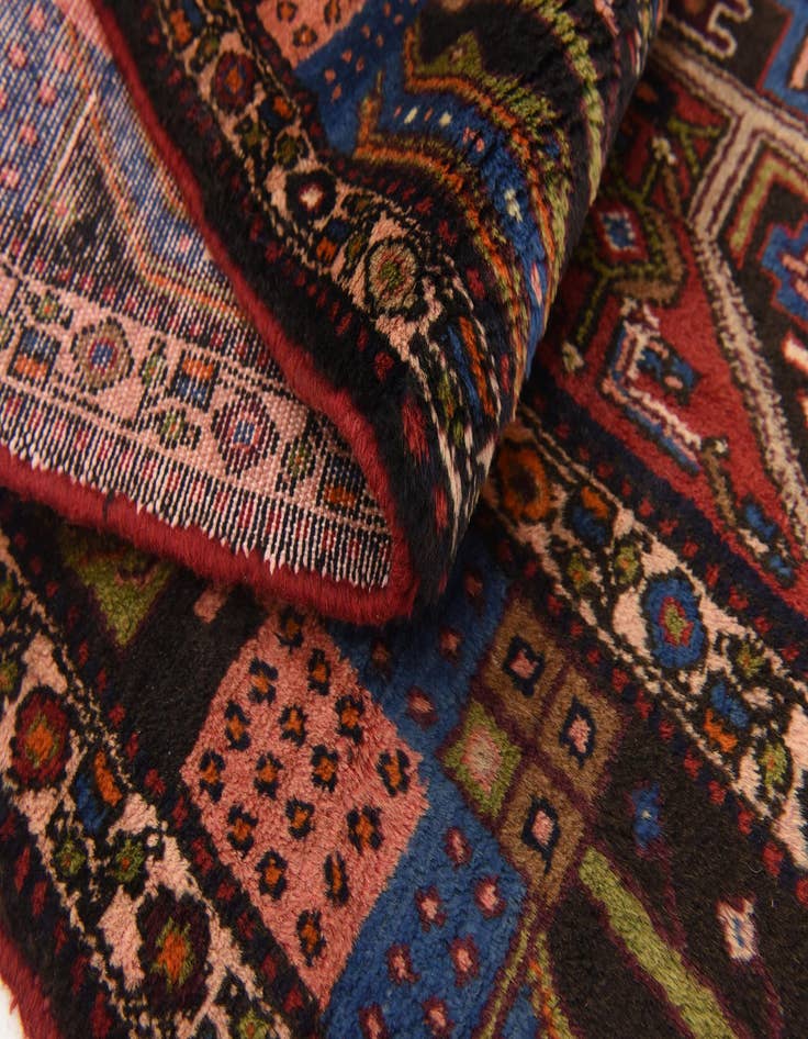 Detail image of  4' 8 x 9' 9  Hand Knotted Songhor Persian Wool Runner Rug