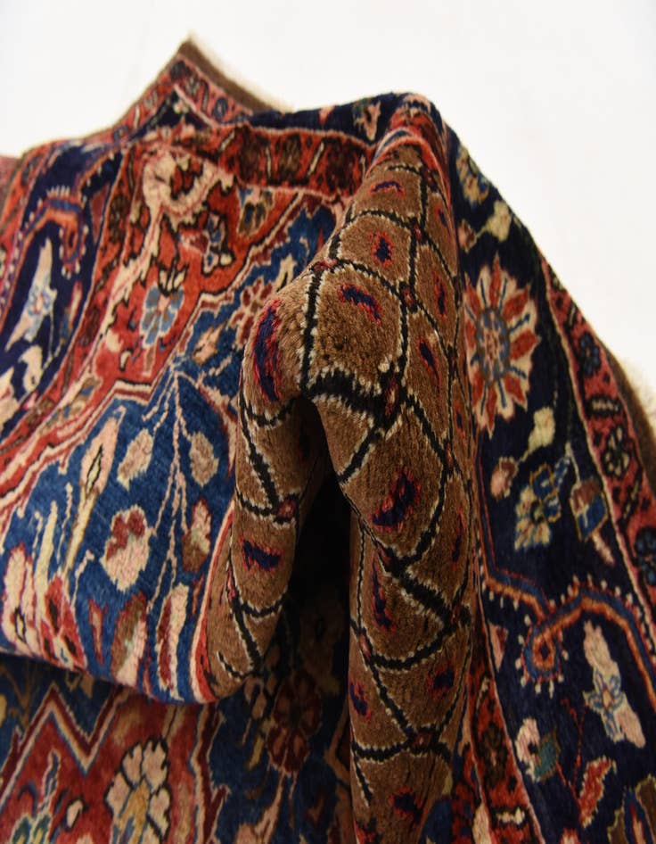 Detail image of  5' x 10' 8  Hand Knotted Songhor Persian Wool Runner Rug