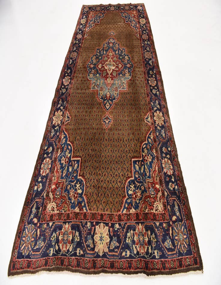 Detail image of  5' x 10' 8  Hand Knotted Songhor Persian Wool Runner Rug