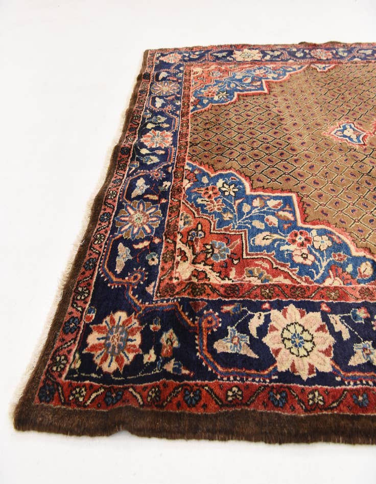 Detail image of  5' x 10' 8  Hand Knotted Songhor Persian Wool Runner Rug