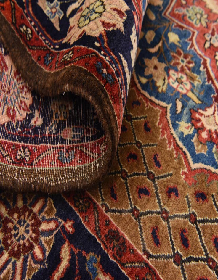 Detail image of  5' x 10' 8  Hand Knotted Songhor Persian Wool Runner Rug