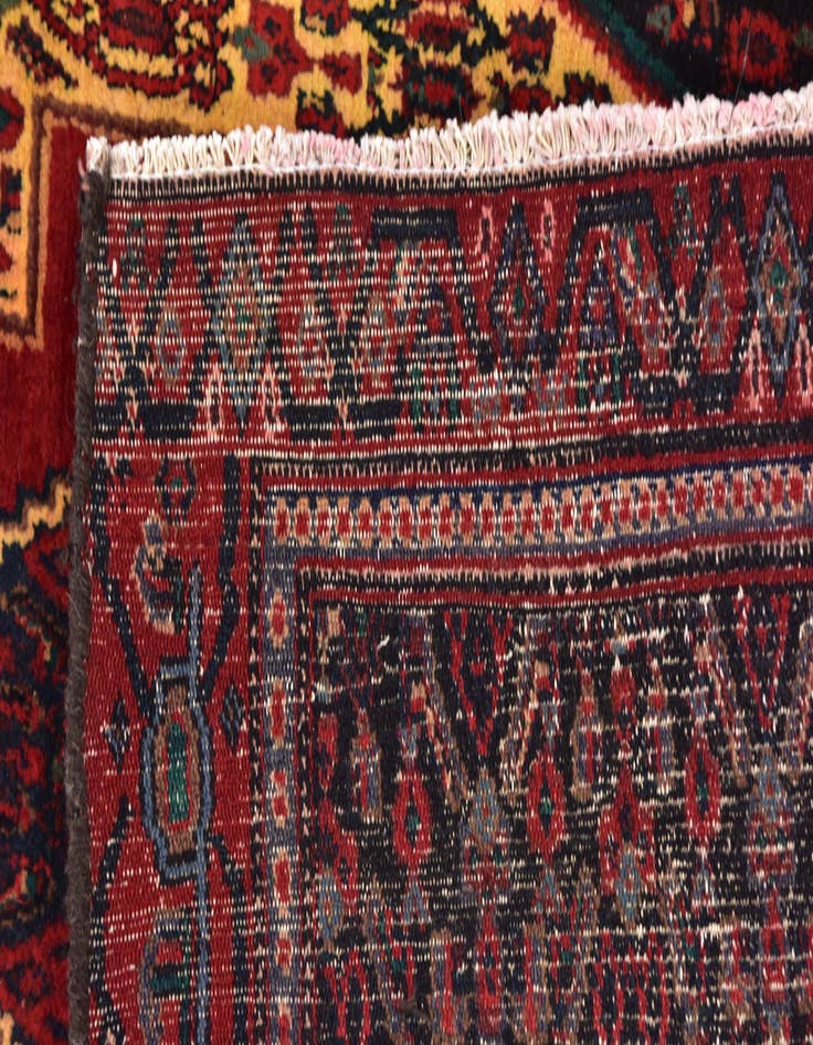 Detail image of  3' 9 x 9' 3  Hand Knotted Songhor Persian Wool Runner Rug