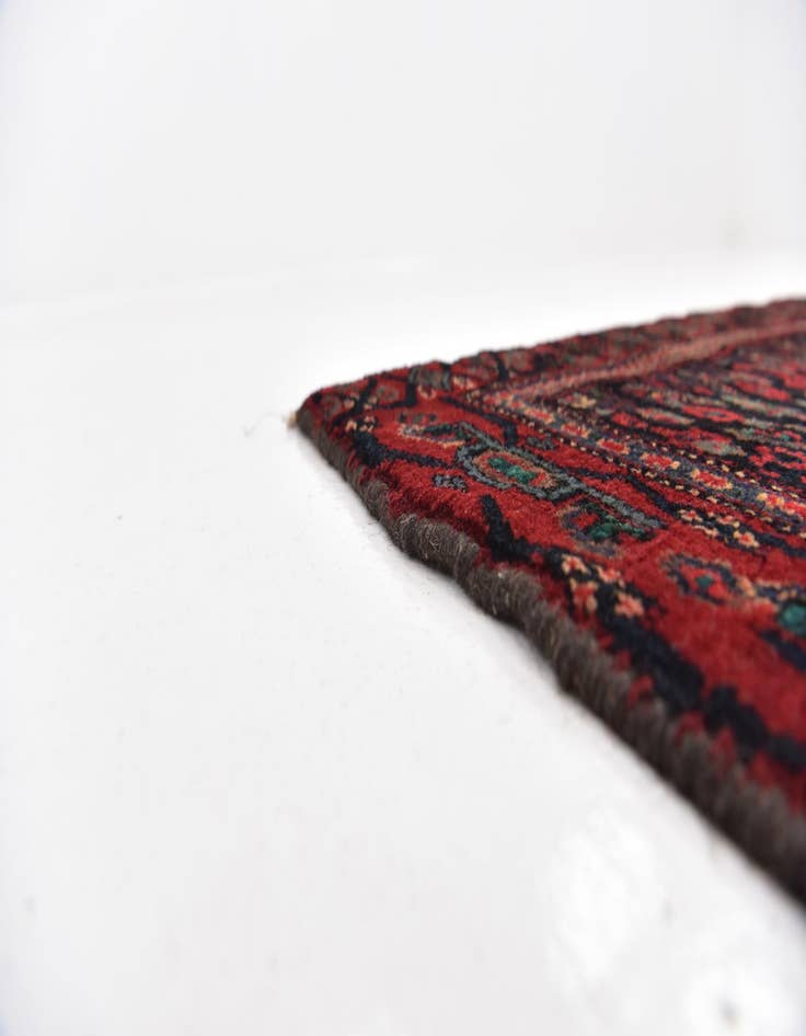 Detail image of  3' 9 x 9' 3  Hand Knotted Songhor Persian Wool Runner Rug