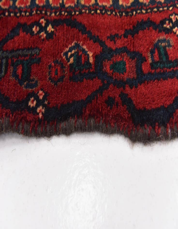Detail image of  3' 9 x 9' 3  Hand Knotted Songhor Persian Wool Runner Rug