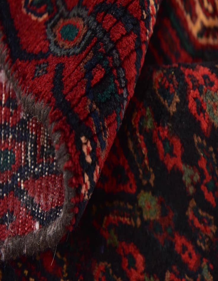 Detail image of  3' 9 x 9' 3  Hand Knotted Songhor Persian Wool Runner Rug