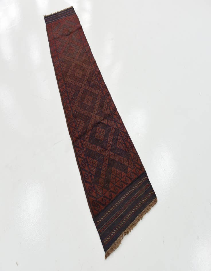 Detail image of  1' 10 x 8' 1  Hand Woven Sumak Runner Rug