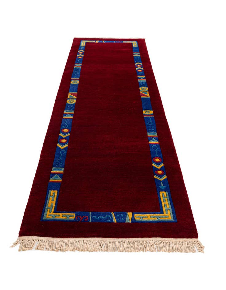 Detail image of  2' 11 x 9' 9  Hand Knotted Tibet Wool Runner Rug