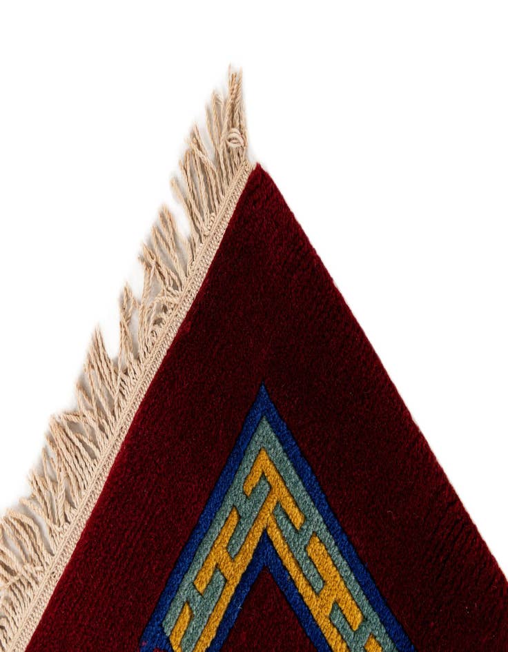 Detail image of  2' 11 x 9' 9  Hand Knotted Tibet Wool Runner Rug