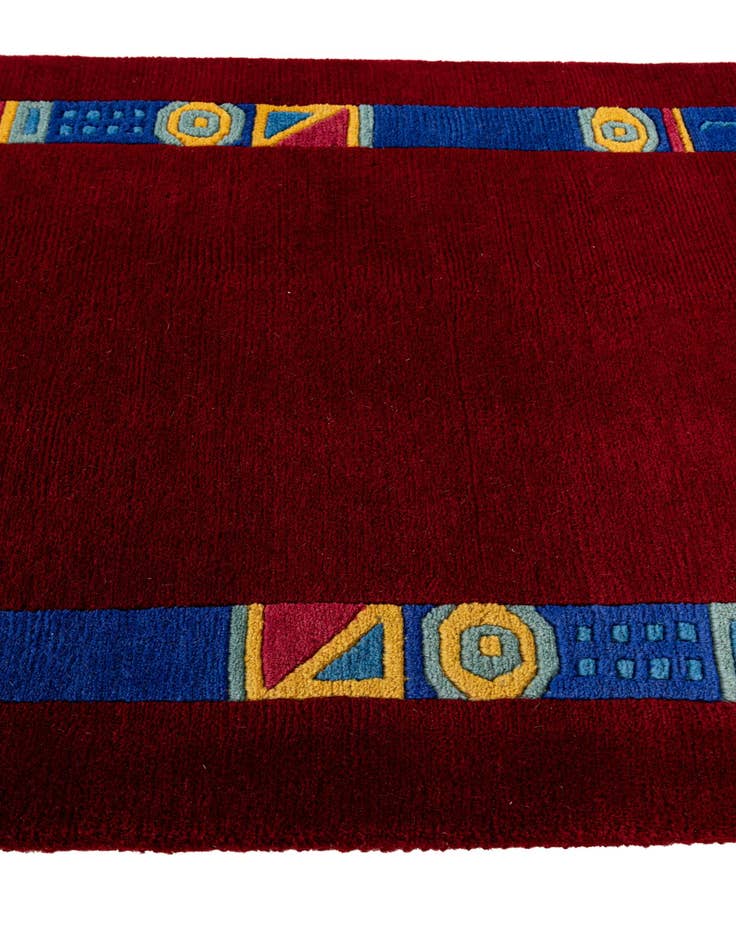 Detail image of  2' 11 x 9' 9  Hand Knotted Tibet Wool Runner Rug