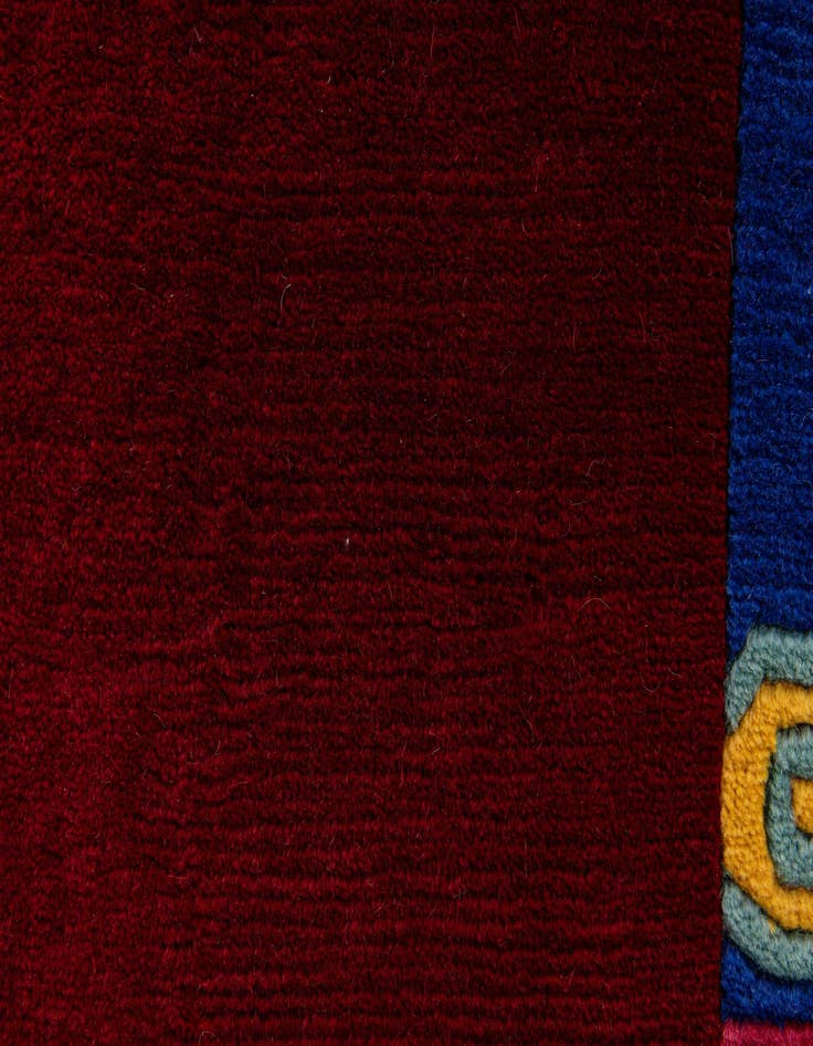 Detail image of  2' 11 x 9' 9  Hand Knotted Tibet Wool Runner Rug