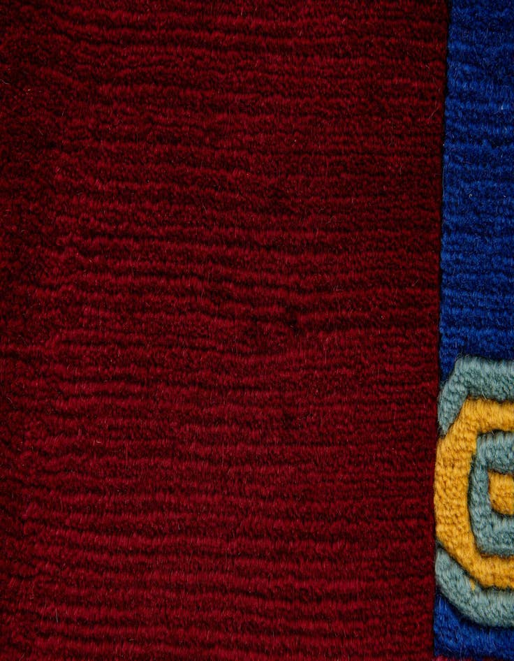 Detail image of  2' 11 x 9' 9  Hand Knotted Tibet Wool Runner Rug