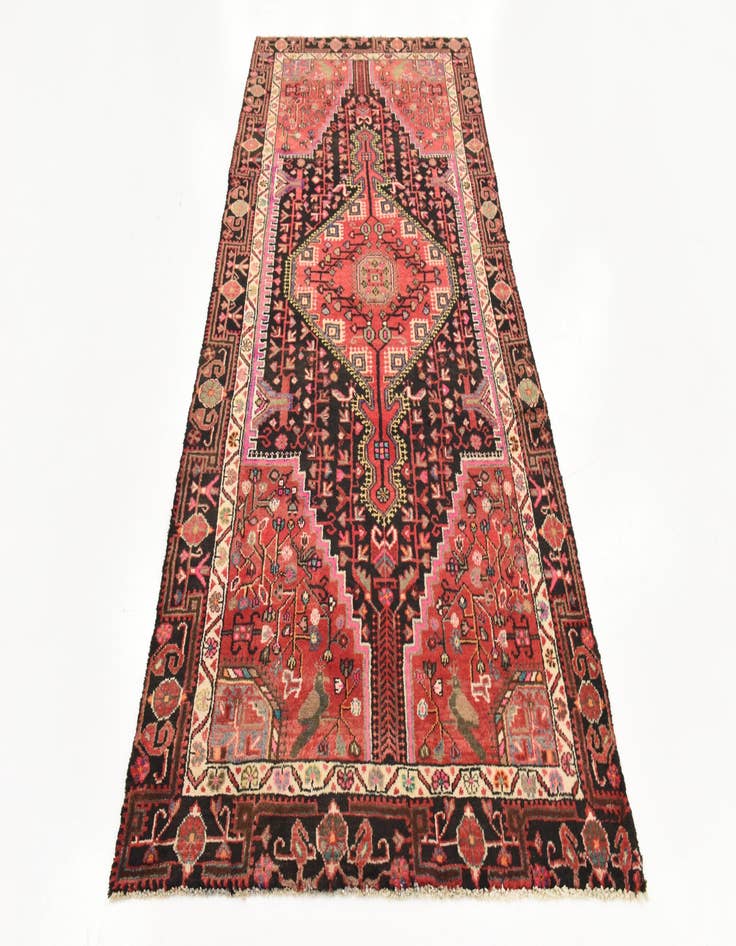 Detail image of  4' 4 x 9' 3  Hand Knotted Tuiserkan Persian Wool Runner Rug