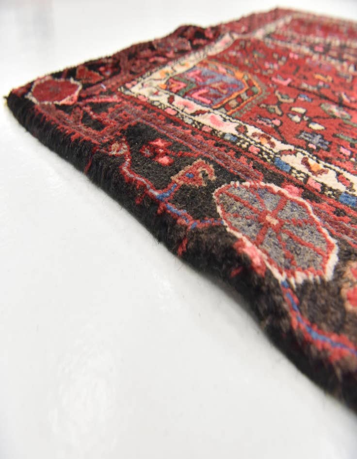 Detail image of  4' 6 x 10' 7  Hand Knotted Tuiserkan Persian Wool Runner Rug